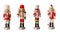 Collection Christmas nutcracker toy soldier traditional figurine, Isolated on white background