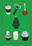 Collection of christmas snacks. Vector illustration decorative background design