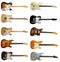 Collection of classic electric guitars