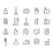Collection of cleaning supplies icons. Vector illustration decorative design