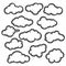 Collection cloud design illustration, Background cloud, line style template