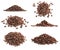 Collection of coffee beans heap
