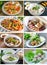 Collection of Collage from Photographs of thai food.