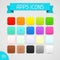 Collection of color apps icons. Set 4