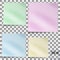 Collection of colored adhesive notes on transparent background.