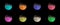Collection of colored moons