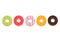 A collection of colorful donut illustrations