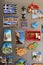 Collection of colorful fridge magnets from around the world.