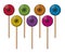 Collection of colorful lollipop candies, vector