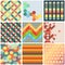 Collection of colorful patchwork backgrounds