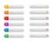 Collection of colorful rounded search buttons - illustration