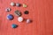 Collection of a colorful semi-precious gemstones