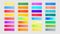 Collection of colorful vector sticky notes, transparent shadows. Vector illustration