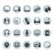 Collection of computer icons. Vector illustration decorative design