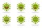 Collection of corona virus expression outbreaks flat illustration vektor