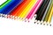 Collection of crayon de couleur for drawing at white background