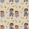 Collection of cute children. Seamless patterns. Little fairy with wings and a magic wand in his pocket and smiling boy