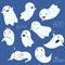 Collection of cute ghosts