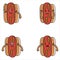 collection of cute hotdog vector mascots