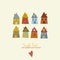 Collection of cute houses in a whimsical childlike