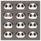 Collection of cute panda face emojis