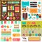 Collection of cute scrapbook elements