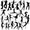 Collection of dance silhouettes