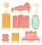 Collection decor element for living room. Princess furniture.