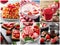 Collection of delicious strawberry desserts