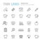 Collection of dentistry thin line icons