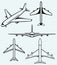 Collection of different airplane