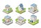 Collection Of Different Isometric Houses