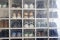 Collection of different sneakers Indoor Shoe Rack of sneakers lovers, perfect stylish storage place, modern idea for