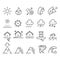 Collection of disaster icons. Vector illustration decorative design