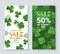 Collection discount banners on St. Patrick\'s Day.