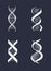 Collection of DNA Deoxyribonucleic Acid Chain Logo