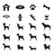 collection of dogs icons. Vector illustration decorative design