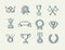 Collection of doodle handdrawn award icons