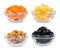 Collection of dried fruit in a glass bowl