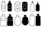 collection of drinking bottle icons, icon set