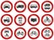 Collection of Dutch regulatory road signs