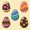 collection easter egg decoration party