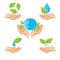 Collection ecology icons. Ecology icons set. Vector