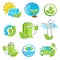 Collection ecology icons. Vector