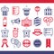 Collection of election icons. Vector illustration decorative design