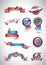 Collection of election labels and banners. Vector illustration decorative design