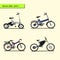 Collection of electric bikes .