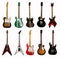 Collection of electric guitars