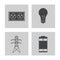 Collection electricity power energy icons