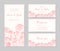 Collection of elegant templates for flyer, Save the Date card or wedding invitation with beautiful Japanese